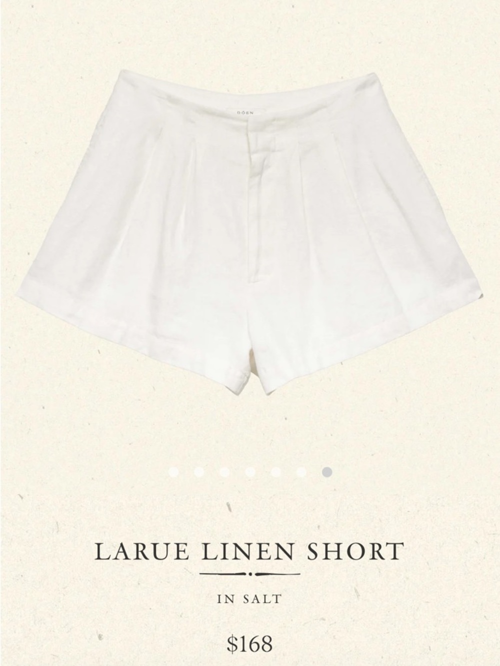 Doen Larue Linen Shorts in Black